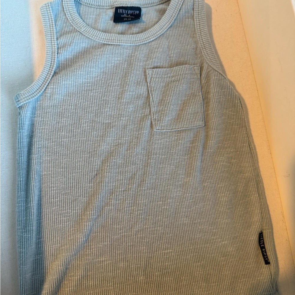 Little Bipsy Teal Ribbed Top